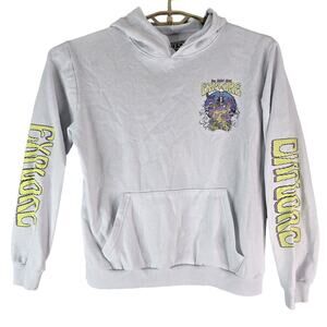 Fresh Laundry Explore Trippy Magic Shroom‎ Skull Butterfly Hoodie Size Large